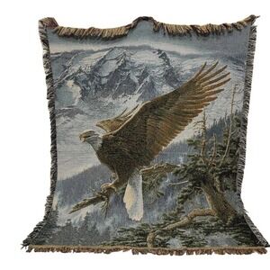Lee Kromschroeder Art Bald Eagle Alpenglow Mohawk Tapestry Throw New!